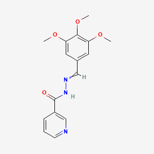 molecular formula C16H17N3O4 B11955246 N-[(3,4,5-trimethoxyphenyl)methylideneamino]pyridine-3-carboxamide 