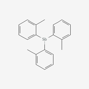 molecular formula C21H21Sb B11955248 Stibine, tris(2-methylphenyl)- CAS No. 23822-15-3