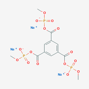 molecular formula C12H12Na3O15P3 B119553 Trimesoyl tris(methyl phosphate) CAS No. 142457-58-7