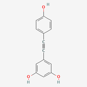 molecular formula C14H10O3 B1195530 5-[2-(4-Hydroxyphenyl)ethynyl]benzene-1,3-diol 
