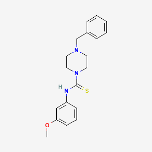 4-benzyl-N-(3-methoxyphenyl)piperazine-1-carbothioamide