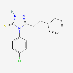 molecular formula C16H14ClN3S B1195537 4-(4-chlorophenyl)-3-(2-phenylethyl)-1H-1,2,4-triazole-5-thione 