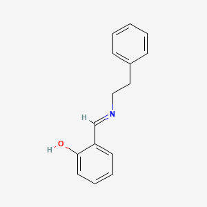 molecular formula C15H15NO B11955373 alpha-(Phenethylimino)-O-cresol CAS No. 49792-36-1