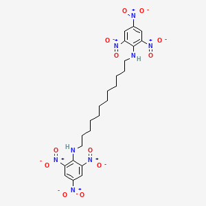 molecular formula C24H30N8O12 B11955376 N,N'-Dodecamethylenebis(2,4,6-trintroaniline) CAS No. 159064-90-1