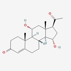 molecular formula C21H30O4 B1195538 11alpha,15alpha-Dihydroxypregn-4-ene-3,20-dione CAS No. 640-33-5