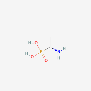 molecular formula C2H8NO3P B1195540 [(1r)-1-Aminoethyl]phosphonic acid CAS No. 60687-36-7
