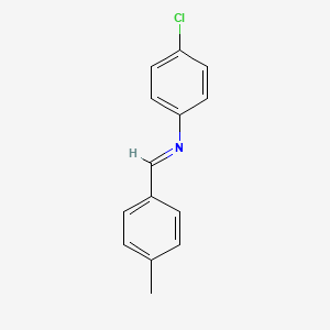 molecular formula C14H12ClN B11955404 p-Methylbenzylidene-(4-chlorophenyl)-amine CAS No. 29574-09-2