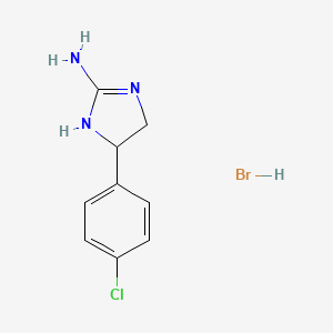 molecular formula C9H11BrClN3 B1195545 2-Amino-4-(4-chlorophenyl)-2-imidazoline hydrobromide CAS No. 40658-97-7