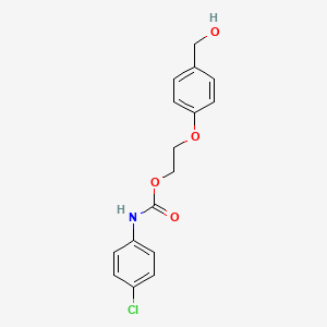 N-(4-Chlorophenyl)-beta-(4-hydroxymethylphenoxy)ethylurethane
