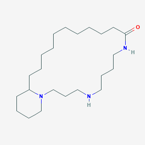 1H-Pyrido(2,1-v)(1,5,10)triazacyclodocosin-10(11H)-one, docosahydro-