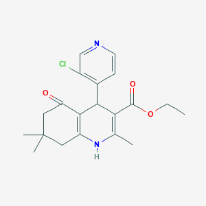 molecular formula C20H23ClN2O3 B11955481 Ethyl 4-(3-chloropyridin-4-yl)-2,7,7-trimethyl-5-oxo-1,4,5,6,7,8-hexahydroquinoline-3-carboxylate CAS No. 853328-38-8