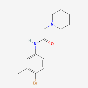 molecular formula C14H19BrN2O B11955505 N-(4-bromo-3-methylphenyl)-2-(piperidin-1-yl)acetamide 