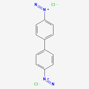 molecular formula C12H8Cl2N4 B1195552 (1,1'-Biphenyl)-4,4'-bis(diazonium), dichloride CAS No. 3019-12-3