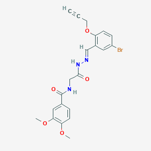 molecular formula C21H20BrN3O5 B11955529 N-(2-(2-(5-Bromo-2-(2-propynyloxy)benzylidene)hydrazino)-2-oxoethyl)-3,4-dimethoxybenzamide CAS No. 847592-02-3