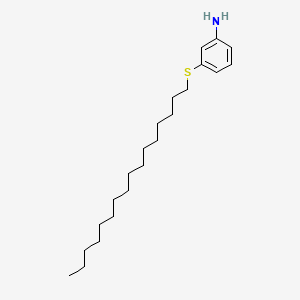 molecular formula C22H39NS B11955578 Benzenamine, 3-(hexadecylthio)- CAS No. 57946-69-7