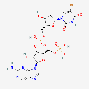 [(2R,3S,4R,5R)-5-(2-aminopurin-9-yl)-4-hydroxy-2-(phosphonooxymethyl)oxolan-3-yl] [(2R,3S,5R)-5-(5-bromo-2,4-dioxopyrimidin-1-yl)-3-hydroxyoxolan-2-yl]methyl hydrogen phosphate