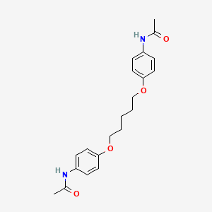 molecular formula C21H26N2O4 B11955623 Acetamide, N,N'-[1,5-pentanediylbis(oxy-4,1-phenylene)]bis- CAS No. 104209-30-5