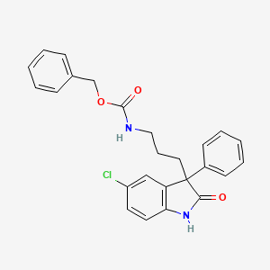molecular formula C25H23ClN2O3 B11955634 Benzyl (3-(5-chloro-2-oxo-3-phenylindolin-3-yl)propyl)carbamate 