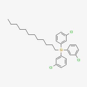 molecular formula C30H37Cl3Si B11955690 Tris(3-chlorophenyl)(dodecyl)silane 