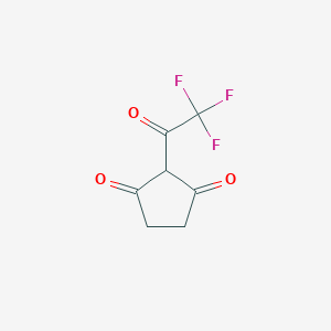 molecular formula C7H5F3O3 B119557 2-(Trifluoroacetyl)cyclopentane-1,3-dione CAS No. 151582-19-3