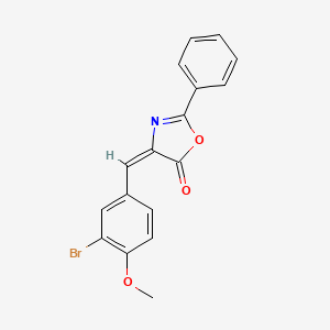 molecular formula C17H12BrNO3 B11955751 4-(3-Bromo-4-methoxybenzylidene)-2-phenyloxazol-5(4H)-one CAS No. 29973-99-7