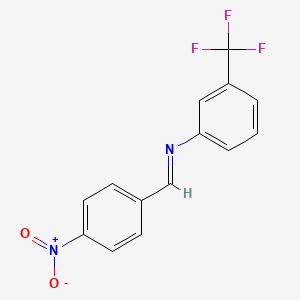 molecular formula C14H9F3N2O2 B11955774 N-(4-Nitrobenzylidene)-3-(trifluoromethyl)aniline 