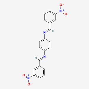 molecular formula C20H14N4O4 B11955803 N,N'-Bis(3-nitrobenzylidene)-1,4-phenylenediamine CAS No. 15223-32-2