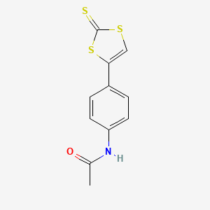 molecular formula C11H9NOS3 B11955828 4-(4-Acetamidophenyl)-1,3-dithiole-2-thione CAS No. 13575-06-9
