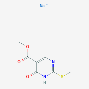 molecular formula C8H10N2NaO3S B11955927 Ethyl 4-hydroxy-2-(methylthio)-5-pyrimidinecarboxylate, sodium salt 