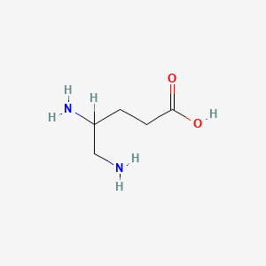 molecular formula C5H12N2O2 B1195593 4,5-Diaminopentanoic acid CAS No. 99363-27-6