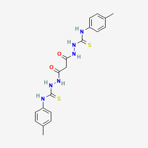 molecular formula C19H22N6O2S2 B11955939 Propanedioic acid, 1,3-bis[2-[[(4-methylphenyl)amino]thioxomethyl]hydrazide] CAS No. 17838-60-7