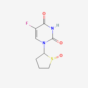 molecular formula C8H9FN2O3S B1195595 2-(5-Fluorouracil-1-yl)tetrahydrothiophene 1-oxide CAS No. 70758-92-8