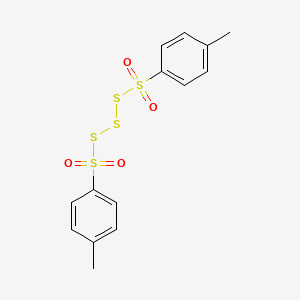 molecular formula C14H14O4S5 B11955982 Trisulfide, bis[(4-methylphenyl)sulfonyl] CAS No. 5692-44-4