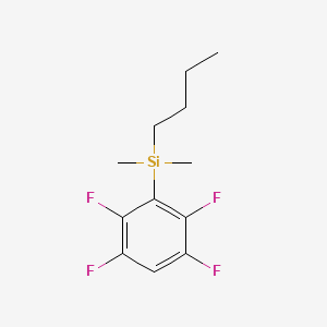 molecular formula C12H16F4Si B11955993 Butyldimethyl(2,3,5,6-tetrafluorophenyl)silane 