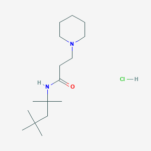 molecular formula C16H33ClN2O B011956 1-Piperidinepropionamide, N-(1,1,3,3-tetramethylbutyl)-, hydrochloride CAS No. 107526-61-4