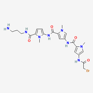 molecular formula C23H29BrN8O4 B1195600 M-bromoacetyldistamycin CAS No. 99328-13-9