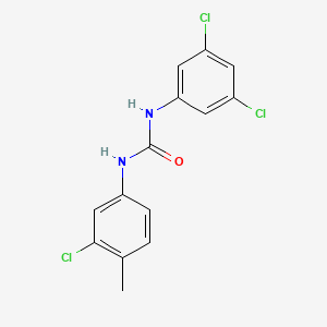 molecular formula C14H11Cl3N2O B11956008 N-(3-chloro-4-methylphenyl)-N'-(3,5-dichlorophenyl)urea CAS No. 853319-07-0
