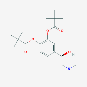 molecular formula C20H31NO5 B1195613 (R)-4-(2-(Dimethylamino)-1-hydroxyethyl)-1,2-phenylene 2,2-dimethylpropanoate CAS No. 81497-25-8