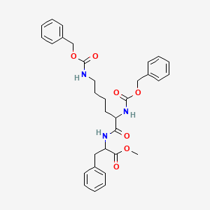 molecular formula C32H37N3O7 B11956140 N,N'-Bis(carbobenzyloxy)lysylphenylalanine methyl ester CAS No. 33857-83-9