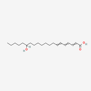 molecular formula C20H34O3 B1195615 Eicosatrienoic acid, 15-hydroxy- CAS No. 82451-61-4