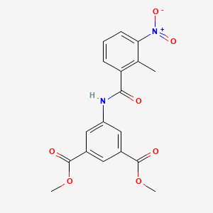 molecular formula C18H16N2O7 B11956195 Dimethyl 5-[(2-methyl-3-nitrobenzoyl)amino]isophthalate 