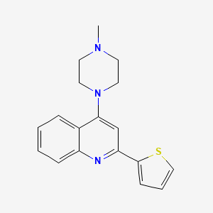 molecular formula C18H19N3S B11956208 4-(4-Methylpiperazino)-2-(2-thienyl)quinoline CAS No. 133671-70-2