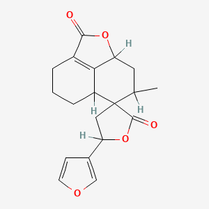 molecular formula C19H20O5 B1195631 Teucvidin CAS No. 53625-15-3