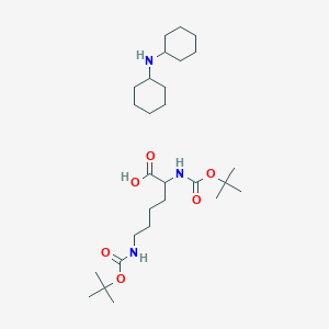 molecular formula C28H53N3O6 B11956313 2,6-bis[(2-methylpropan-2-yl)oxycarbonylamino]hexanoic acid;N-cyclohexylcyclohexanamine 