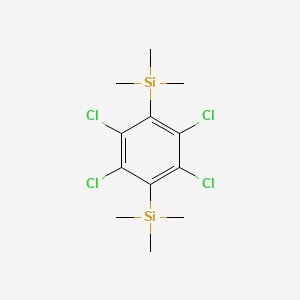 molecular formula C12H18Cl4Si2 B11956381 Silane, (2,3,5,6-tetrachloro-1,4-phenylene)bis[trimethyl- CAS No. 15127-70-5