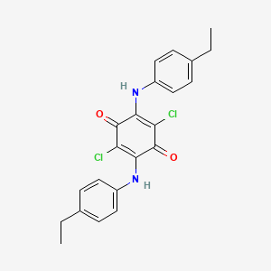 molecular formula C22H20Cl2N2O2 B11956414 2,5-Dichloro-3,6-bis(4-ethylanilino)benzo-1,4-quinone CAS No. 139926-25-3