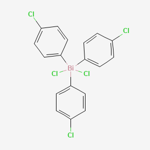 molecular formula C18H12BiCl5 B11956425 Bismuth, dichlorotris(4-chlorophenyl)- CAS No. 77760-10-2