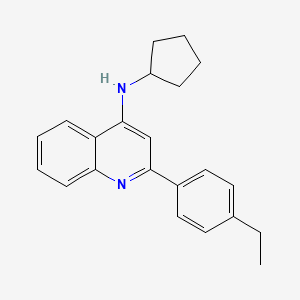 molecular formula C22H24N2 B11956453 N-cyclopentyl-2-(4-ethylphenyl)-4-quinolinamine CAS No. 853331-05-2