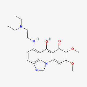 10-[2-(Diethylamino)ethylamino]-8-hydroxy-4,5-dimethoxy-1,14-diazatetracyclo[7.6.1.02,7.013,16]hexadeca-2,4,7,9,11,13(16),14-heptaen-6-one