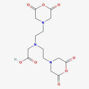 molecular formula C14H19N3O8 B1195657 2-(Bis(2-(2,6-dioxomorpholino)ethyl)amino)acetic acid CAS No. 23911-26-4